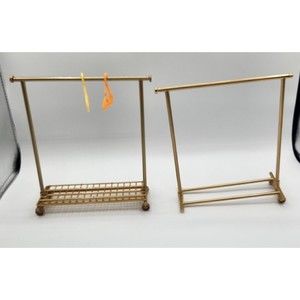Rainbow High Fashion Doll Studio Avery Styles Gold 2Rolling Clothes Rack Hangers